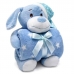 Manta Baby com Pelúcia Bouton Microfibra Puppy Dog Azul