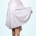 Poncho Tecebem Malha Plush Atoalhado Tam Único Com Capuz 80cmx95cm Branco