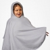 Poncho Tecebem Malha Plush Atoalhado Tam Único Com Capuz 80cmx95cm Cinza