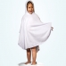 Poncho Tecebem Malha Plush Atoalhado Tam Único Com Capuz 80cmx95cm Branco