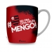 Caneca Porcelana Premium BrasFoot Flamengo5 360 ML Urban Licenciada Branco