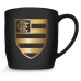 Caneca Porcelana Premium BrasFoot Flamengo Serie Ouro 360 ML Urban Licenciada Preto