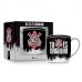 Caneca Porcelana Premium BrasFoot Corinthians 01 360 ML Urban Licenciada Branco