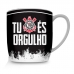 Caneca Porcelana Premium BrasFoot Corinthians 01 360 ML Urban Licenciada Branco