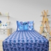 Jogo de Cama Portallar Solteiro Malha Mista Joy Disney Stitch 02 Pçs Azul