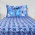 Jogo de Cama Portallar Solteiro Malha Mista Joy Disney Stitch 02 Pçs Azul