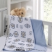 Cueiro Duplo Tecebem Baby Guilherme Malha Estampado kinder 80cm x 90cm Azul