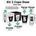 Kit Copo Dose Vidro BrasFoot Corinthians 2 Unidades Iron 360 Licenciado 55ml Branco