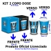 kit Copo Dose Vidro BrasFoot Gremio 2 Unidades Iron 360 Licenciado 55ml Branco