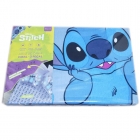 Jogo de Cama Portallar Casal Joy Malha Mista Estampado Disney Stitch 3 Pçs Azul