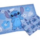 Jogo de Cama Portallar Casal Joy Malha Mista Estampado Disney Stitch 3 Pçs Azul