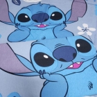 Jogo de Cama Portallar Casal Joy Malha Mista Estampado Disney Stitch 3 Pçs Azul