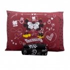 Jogo de Cama Portallar Solteiro Joy Malha Mista Estampado Disney 2 Peças Jadore Black Red Preto